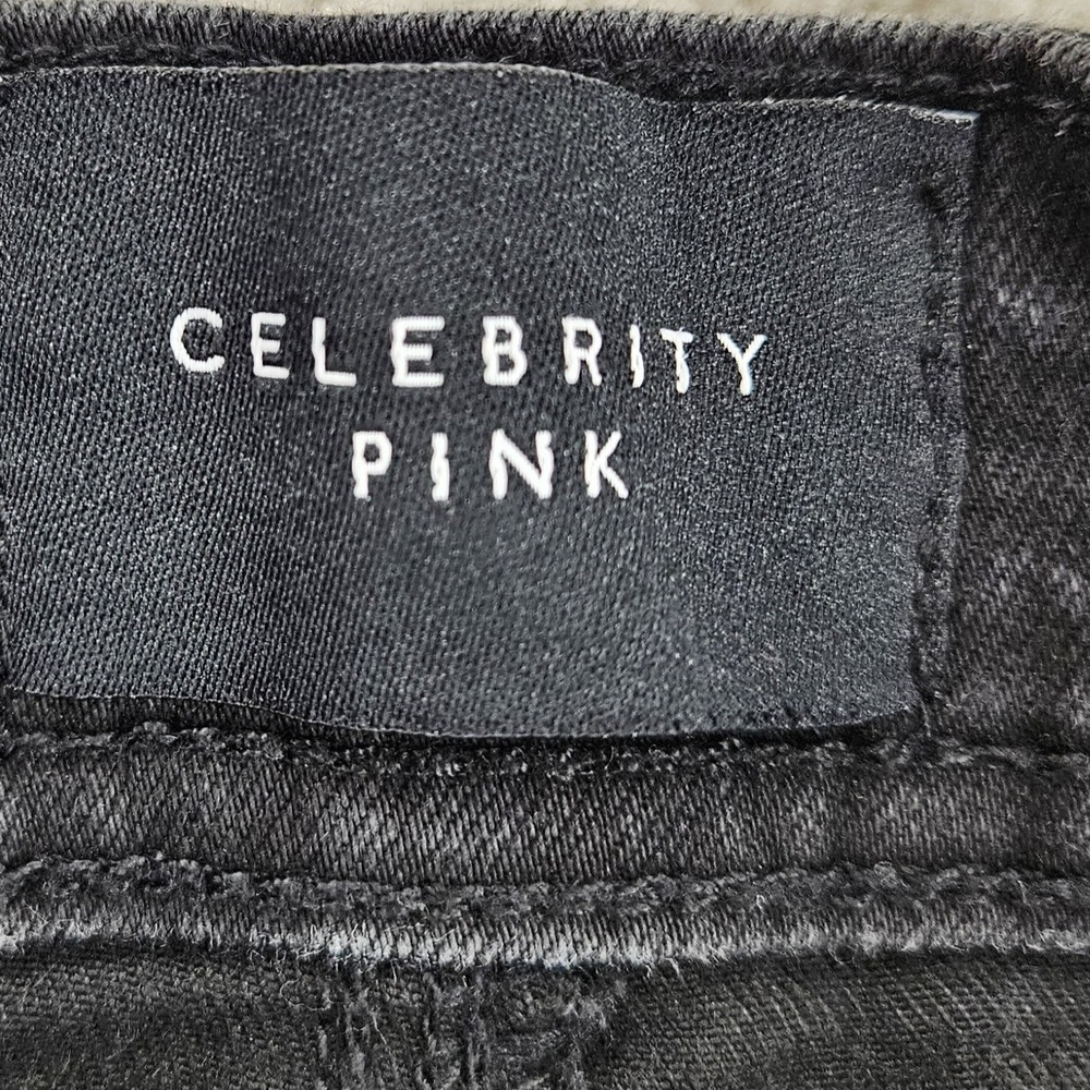 Celebrity Pink Women's Blue Jean Overalls Size L Denim, Dark skinny - Picture 5 of 10